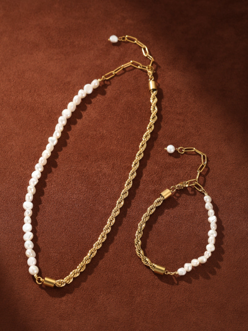 Equinox - Freshwater Pearl Chain Beaded Necklaces