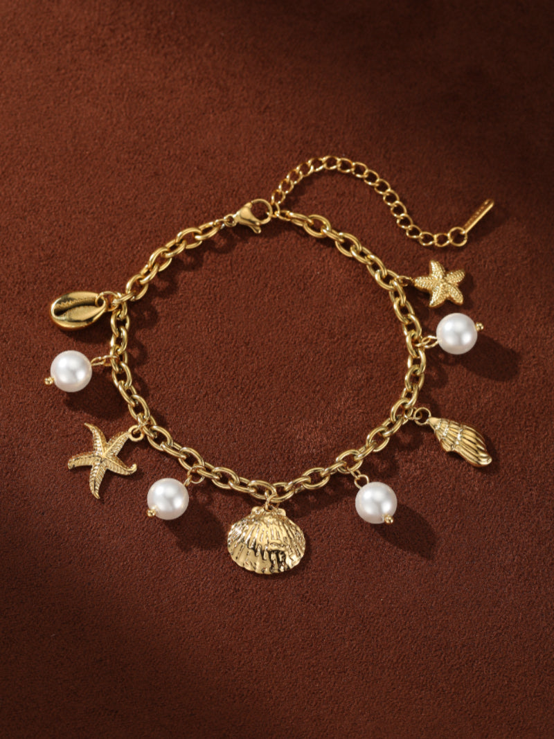 Seaside Dream - Freshwater Pearl Seashell Star Chain Bracelets
