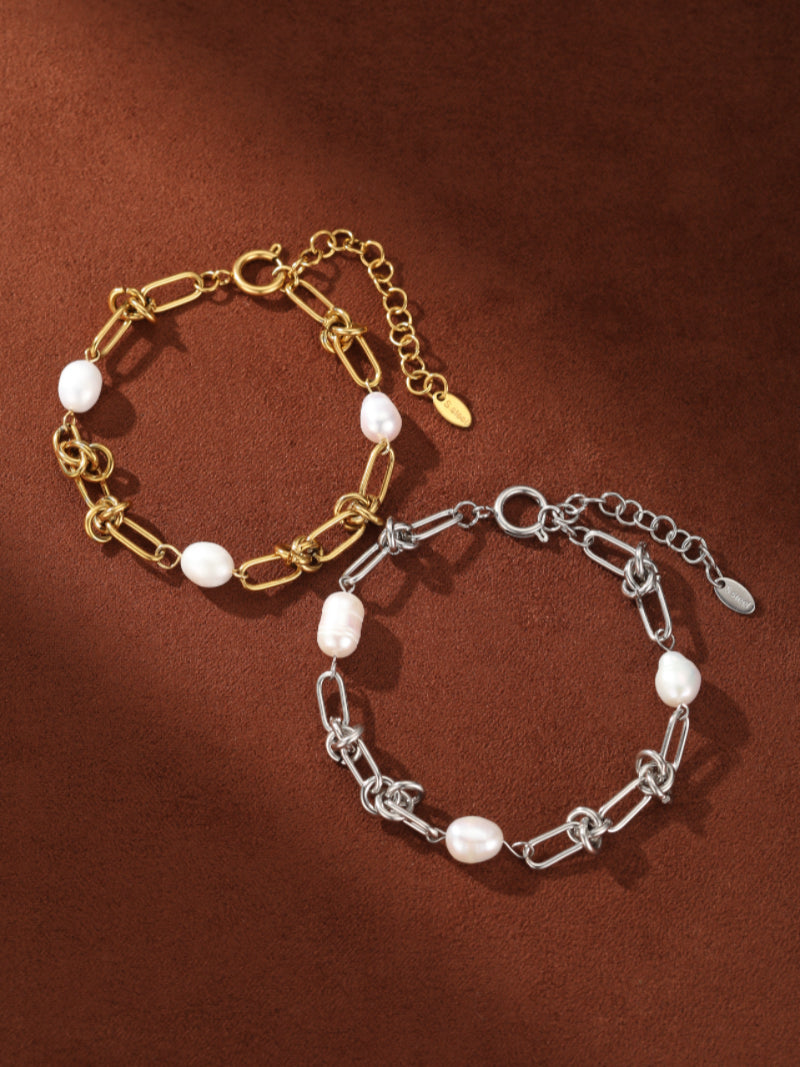 Rivulet - Freshwater Pearl Chain Bracelets