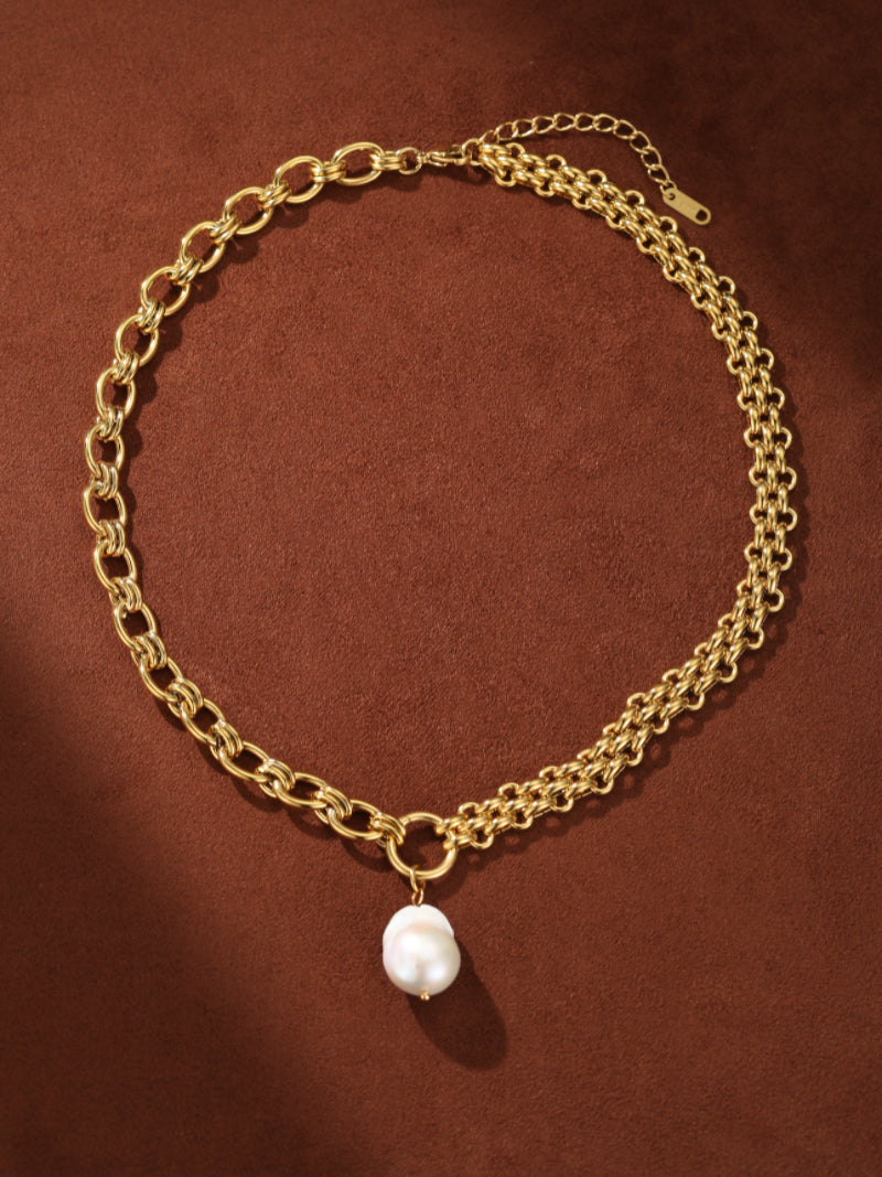 Glowstream - Freshwater Pearl Large Layered Necklaces